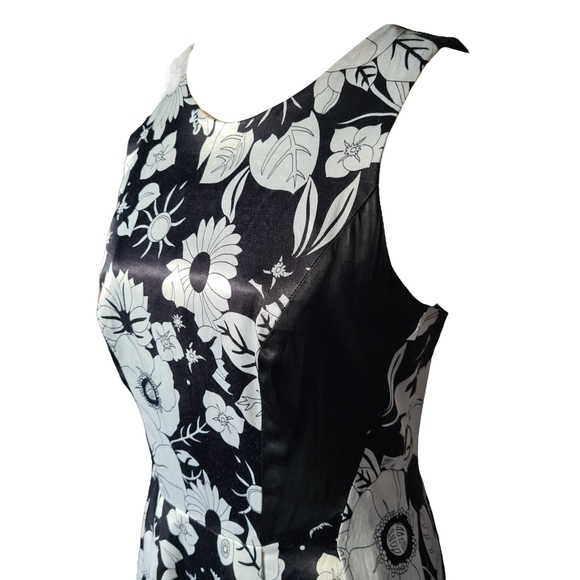 Veronika Maine 8 Black White Floral Fit & Flare Dress - Picture 2 of 10